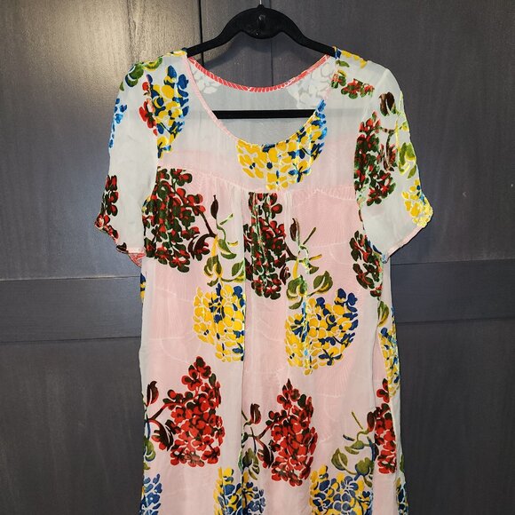 Anthropologie Dress with floral overlay - Picture 2 of 5